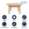 Flash Furniture HERCULES 60in Round Light Natural Farmhouse Folding Table, Solid Pine, w/Foldable Locking Legs XA-F-60-RD-LN-GG - alternate 9