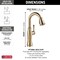 Delta Cassidy Single Handle Pull-Down Bar/Prep Faucet 9997-CZ-PR-DST - alternate 5