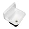 Kingston Brass 22" Cast Iron Single Bowl Wall Mount Kitchen Sink, 2-Hole with Strainer, White/Brushed Nickel KGCKWS2218228 - alternate 1