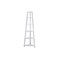 Homeroots 71" White Wood Five Tier Corner Bookcase 332852 - alternate 1