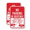 Signmission No Parking In Driveway Unauthorized Vehicles Towed, 18'' X 24'' 2 Signs, Heavy Gauge Aluminum, 2PK A-1824-2PACK-2976 - alternate 1
