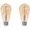 Bulbrite 40W Equivalent Amber Light ST18 Dimmable LED Filament Light Bulb, 2PK 860992 - alternate 1