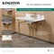 Kingston Brass 36" Carrara Marble Console Sink Set w/ Faucet in Carrara Marble White/Brushed Brass CKVPB3622M87 - alternate 4