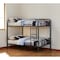 Homeroots 79" X 57" X 65" Gunmetal Metal Tube Full Over Full Bunk Bed 285314 - alternate 3