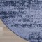 Homeroots 6' Denim Blue And Navy Blue Round Abstract Indoor Outdoor Area Rug 545952 - alternate 7