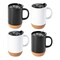 Gibson Home Modani 4 Piece 16.5 Ounce Stoneware Travel Mug Set with Lid and Cork Base 135280.01 - alternate 1