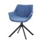 Leisuremod Markley Swivel Leather Dining Arm Chair with Iron Legs, 2PK ESCBL-26-BU2 - alternate 8