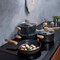 Korkmaz Montana 2 Piece 4 Liter Aluminum Nonstick Low Casserole Dish with Lid and Faux Wood Handles A1245 - alternate 3