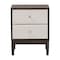 Baxton Studio Nikolai Mid-Century Beige Fabric and Wenge Brown Wood 2-Drawer Nightstand 255-14055-ZORO - alternate 8