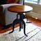 Homeroots 19" Black And Chestnut Solid Wood And Iron Height Adjustable Round End Table 493238 - alternate 3