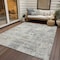 Homeroots 5' X 8' Ivory And Gray Abstract Washable Indoor Outdoor Area Rug 597975 - alternate 6