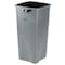 Rubbermaid Commercial Untouchable(R) 23 gal Square Indoor Plastic Can, Gray, None, Plastic, 15 1/2 in FG356988GRAY - alternate 1