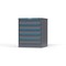 Strong Hold 5 drawer cabinet - (5x 5ft) - Blue accents - Keyed Different S3036-PPDAS-0502FS - alternate 3