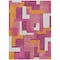 Homeroots 9' X 12' Pink Ivory And Orange Geometric Washable Indoor Outdoor Area Rug 613227 - alternate 7