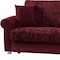 Homeroots 89" Burgundy Chenille Convertible Futon Sleeper Sofa And Toss Pillows With Storage 607148 - alternate 8