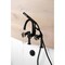 Kingston Brass 7" Center Deck-Mount Clawfoot Tub Faucet with Knurled Handle and Hand Shower, Matte Black AE8100RKX - alternate 5