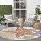 Homeroots 8' Ivory Yellow Orange And Green Round Starfish Indoor Outdoor Area Rug 546880 - alternate 6