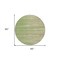 Homeroots 8' Green Beige And Ivory Round Striped Washable Indoor Outdoor Area Rug 597237 - alternate 6