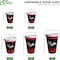 Ecoquality 10oz White Disposable Paper Coffee Cups with White Flat Lids - For Office, and Travel, 100PK B093TM361B - alternate 5