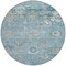 Homeroots 8' Teal Blue And Aqua Round Floral Washable Indoor Outdoor Area Rug 609518 - alternate 9