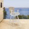 Armen Living Hazel Outdoor Patio Swivel Bar Stool in Aluminum with Teak Wood and Argent Gray Cushion LCHABALGRY30 - alternate 4