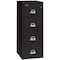 Fireking 15-1/4" W 4 Drawer Fire-Resistant Vertical File Cabinet, Black, Legal 4-2125-CBL - alternate 1