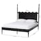 Baxton Studio Brantley Spindle Platform Bed - Bed Frame with Scalloped Headboard and Turned Posts, Black, Queen 272-14808-ZORO - alternate 8
