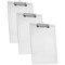 Acrimet 3 Pack Clipboard Letter Size A4 Low Profile Clip & Side Rulers, Durable Plastic - Crystal, 3PK 134.3 - alternate 1