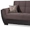 Homeroots 93" Brown Microfiber And Faux Leather Sleeper Sofa And Toss Pillows 607161 - alternate 9
