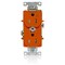 Leviton Duplex Receptacle Outlet, 15A, Orange, 125V T5262-IG - alternate 1