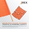 Jrex Safety 18 in x 18 in Orange Warning/Safety Flag with 24 in Wood Staff, 12PK WF24-JR-12PK - alternate 3