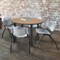 Regency Round Kee Breakroom Table W/ 4 M Stack Chairs, 48 in W, 48 in L, Noble Oak TB48RNDNOBPBK47GY - alternate 4