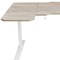 Homeroots 59" Adjustable Light Khaki and White L Shape Standing Desk 528670 - alternate 5