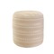Homeroots 20in Orange Polyester Round Striped Indoor Outdoor Pouf Ottoman 517436 - alternate 6