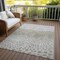 Homeroots 3' X 5' Taupe Green And Ivory Abstract Washable Indoor Outdoor Area Rug 603107 - alternate 7