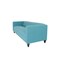 Homeroots 80" Teal Blue Polyester Sofa With Black Legs 530483 - alternate 4
