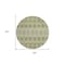 Homeroots 8' Artichoke Green Gray And Ivory Round Moroccan Washable Indoor Outdoor Area Rug 594294 - alternate 4