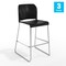 Flash Furniture Commercial Black Plastic Stack Barstools, Contoured Backs & Sled Bases-Set of 3, 3PK 3-RUT-239AH-BS-BK-CHR-GG - alternate 9