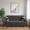 Homeroots 87" Dark Gray Chenille Convertible Futon Sleeper Sofa With Toss Pillows And Storage 607106 - alternate 6