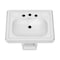 Whitehaus Collection 29 in Traditional Pedestal Sink with Integrated Large Rectangular Bowl and Faucet Drilling AR854-AR805-3H - alternate 5