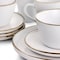 Elama Arthur 16 Piece Stoneware Dinnerware Set in Matte White with Gold Rim ELM-ARTHUR16 - alternate 7