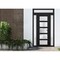 Vdomdoors Front Exterior Prehung FiberGlass Door Frosted Glass / Manux 8002 Matte Black / 2 Sidelight and Tra MANUX8002EXD-BLK-W12+30+12 x H80+14-LH - alternate 4