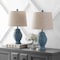 Jonathan Y Margie Wicker 20.5" Bohemian Rustic Iron LED Table Lamp, Blue, 2PK JYL4041B-SET2 - alternate 7