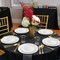 Smarty Had A Party White with Gold Rim Organic Round Plastic Dinnerware Set (120 Dinner Plates+120 Salad Plates), 240PK 930WHGVP-CASE - alternate 1