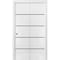 Sartodoors Sliding Closet Bi-fold Doors, Planum 0015 White Silk and Aluminum Strips, Sturdy Tracks Moldings Tr PLANUM0015BF-WS-36 x 96 (2* 18x96) - alternate 1