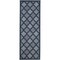Homeroots 6' Navy Blue And Ivory Geometric Indoor Outdoor Area Rug 556292 - alternate 1