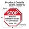 Signmission Stop Please Remain Inside Your Vehi, 6 inch X 6 inch, Plastic Sign, 2PK OC-P-2PACK-6-197 - alternate 5