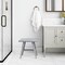 Homeroots 18" X 18" Gray Solid Wood Rectangular Shower Bench 383380 - alternate 5