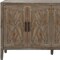 Homeroots 60" Natural and Brown Distressed Carved Geometric Sideboard with Four Doors 568408 - alternate 7