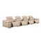 Homeroots 175" Beige Top Grain Leather Reclining USB Sofa And Storage 643707 - alternate 4